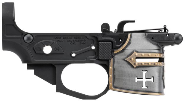 Picture of Spikes Tactical STLB960PCH Rare Breed Crusader  9mm Luger, Black Anodized Aluminum  with Painted Front for AR-Platform