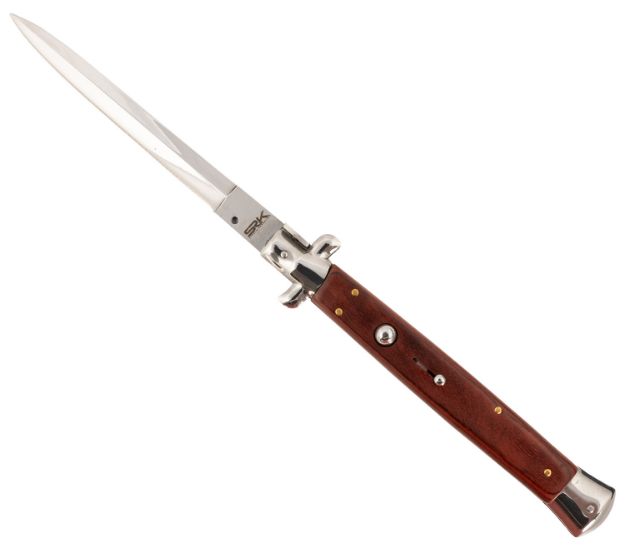 Picture of Steel River Knives CIRWD Spartan  6" Italian Dagger Polished Blade 7" Red Wood Handle Side Open