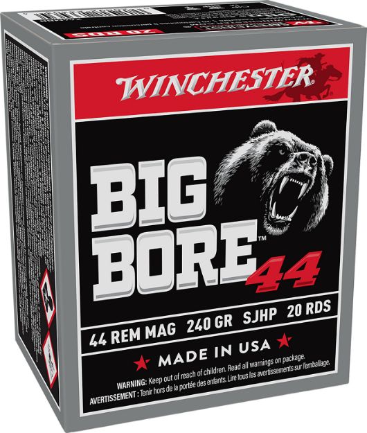 Picture of Winchester Ammo X44MBB Big Bore  44RemMag 240gr Semi Jacketed Hollow Point 20 Per Box/10 Case