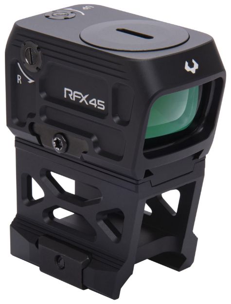 Picture of Viridian 9810060 RFX45  Black Anodized 1 x 24 mm x 15.5 mm 5 MOA Green Dot ACRO/Picatinny High 1/3 Cowitness Mount