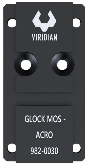 Picture of Viridian 9820030 RFX45 Glock MOS Mounting Adapter  Black Anodized