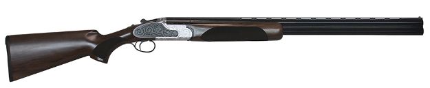 Picture of CZ-USA 06456 WingShooter Elite 20 Gauge 3" 2rd 28" Gloss Black Chrome Barrel, Engraved Satin-Gloss Chrome Metal Finish, Turkish Walnut Stock Includes 5 Chokes