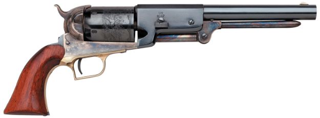 Picture of Taylors and Company 550859 1847 Walker Break Open 44 Cal Striker Fire 9" 6rd Color Case Hardened Frame Blued Barrel & Cylinder Walnut Grip