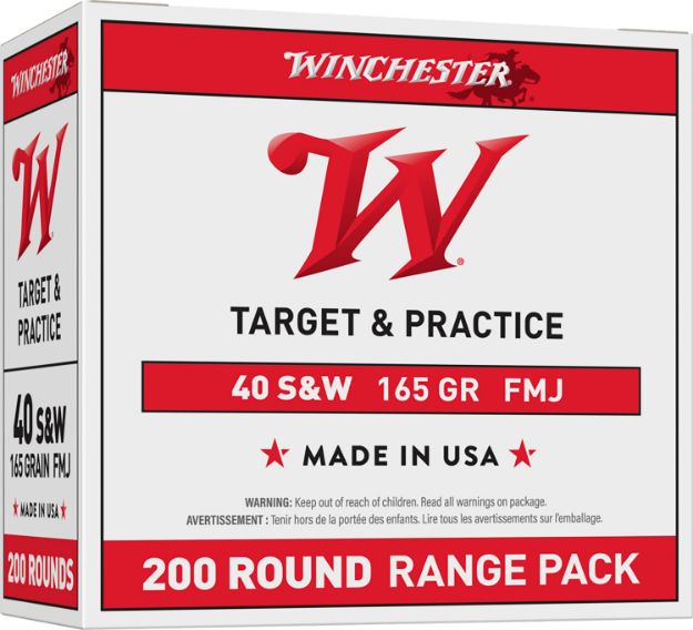 Picture of Winchester Ammo USA40W USA Range Pack 40S&W 165gr Full Metal Jacket 200 Per Box/3 Case