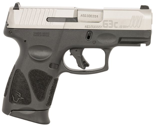 Picture of Taurus 1G3C4039 G3C  Compact Frame 40 S&W 10+1 3.26" Matte Stainless Steel Barrel, Serrated Stainless Steel Slide, Black Polymer Frame w/Picatinny Rail, Black Polymer Grip