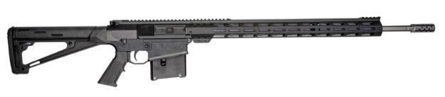 Picture of Great Lakes Firearms GL10LA300SSBLK AR-10  300 Win Mag 5+1 24", Black, 20" M-Lok Handguard Fixed Hogue OverMolded Stock, A2 Grip, Muzzle Brake