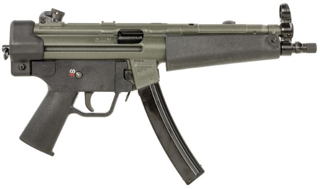 Picture of PTR 604 9CT Classic 9mm Luger 20+1 8.86", OD Green Rec, Black Polymer Furniture, 3-Lug Adapter, Rotary/Hooded Sights