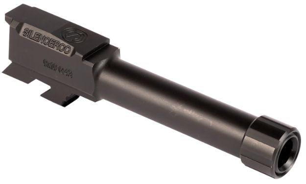 Picture of SilencerCo AC5049 Threaded Barrel  3.70" 9mm Luger, Black Nitride Stainless Steel, Fits Glock 43/43X