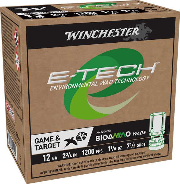 Picture of Winchester Ammo WCM127 E-Tech  12Gauge 2.75" 1 1/8oz 7.5Shot 25 Per Box/10 Case