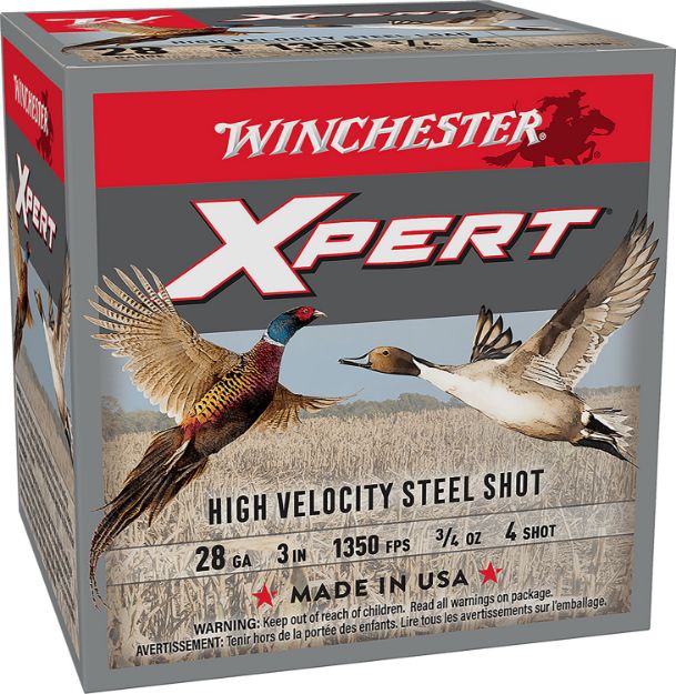 Picture of Winchester Ammo WEXP2834 Xpert High Velocity 28Gauge 3" 3/4oz 4Shot 25 Per Box/10 Case