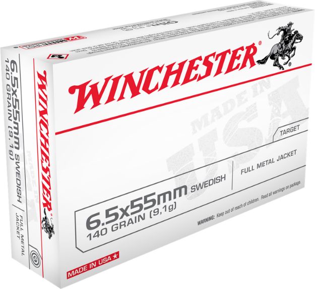 Picture of Winchester Ammo USA6555 USA Target 6.5x55Swedish 140gr Full Metal Jacket 20 Per Box/10 Case