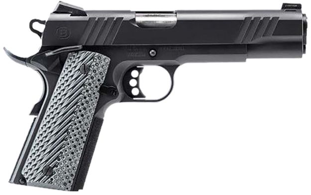 Picture of Bersa B19117050BBBB B1911 Onyx Full Size Frame 45 ACP 8+1 5" Stainless Steel Barrel, Black Serrated Steel Slide, Black Stainless Steel Frame w/Beavertail, Gray VZ Grip, Ambidextrous