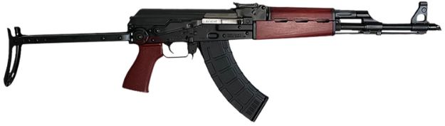 Picture of Zastava Arms Usa ZR7762UFSR ZPAPM70  7.62x39mm 30+1 16.30" Black Threaded Barrel, Black 1.5mm Bulged Trunnion Receiver, Serbian Red Wood Handguard, Black Wood Underfolding Stock, Serbian Red Wood Grip