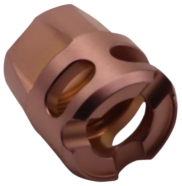 Picture of True Precision Inc TPYMICROC Micro Compensator Y-Type Copper 416R Stainless Steel 1/2"x28 Threads 9mm/380 ACP