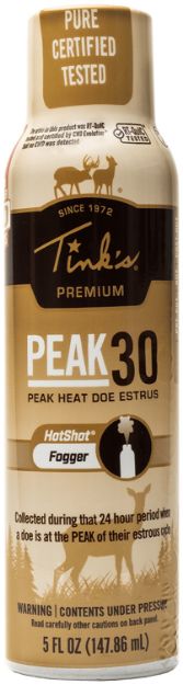 Picture of Tinks W5503 Peak30 Hot Shot Deer Doe In Estrus Scent 5 oz Fogger