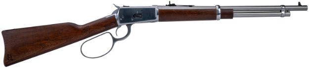 Picture of Heritage Mfg H92044189 92 Ranch Hand 44 Mag 8rd 18" Stainless Polished  Barrel, Stainless Polished Receiver, Fixed Hardwood Stock