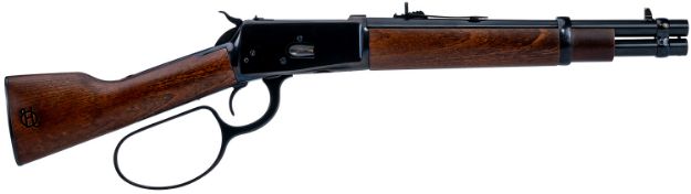 Picture of Heritage Mfg RH92357121 92 Ranch Hand 38 Special +P/357 Mag 6rd 12" Black Oxide Steel Barrel & Receiver, Fixed Hardwood Stock