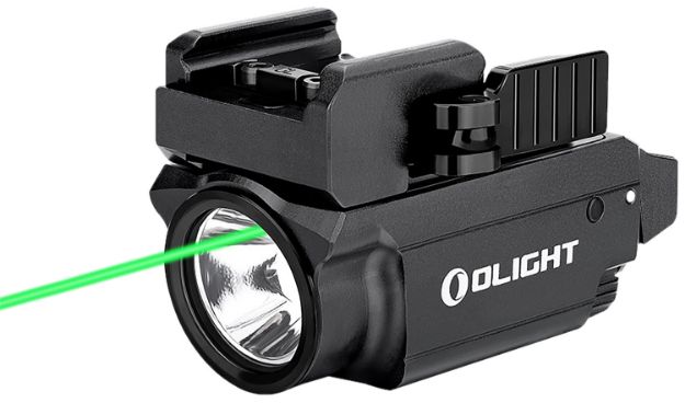 Picture of Olightstore Usa Inc OBALDRMINIBK1 Baldr Mini  Black Anodized 100/600 Lumens White LED Green Laser