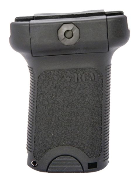 Picture of BCM VGSBLK BCMGunfighter Short Vertical Grip Made of Polymer With Black Aggressive Textured Finish with Storage Compartment for Picatinny Rail