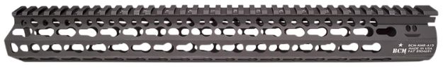 Picture of BCM KMRA15556BK KMR Alpha Handguard 15" Keymod Style Made of Aluminum with Black Anodized Finish for AR-15