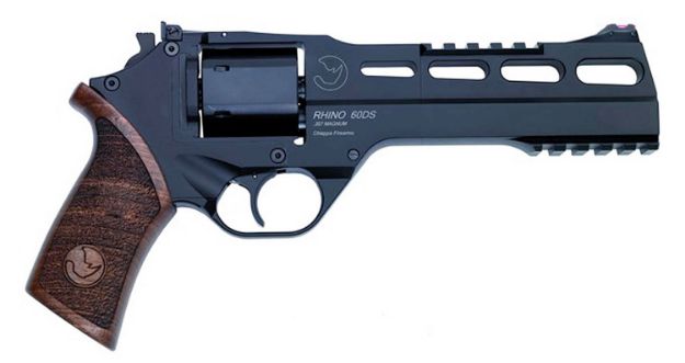 Picture of Chiappa Firearms CF340248 Rhino 60SAR *CA Compliant 357 Mag 6 Shot 6" Black Anodized  Steel Barrel, Blued Steel Cylinder, Black Anodized Aluminum Frame & Barrel Shroud, Picatinny Rails, Walnut Grip