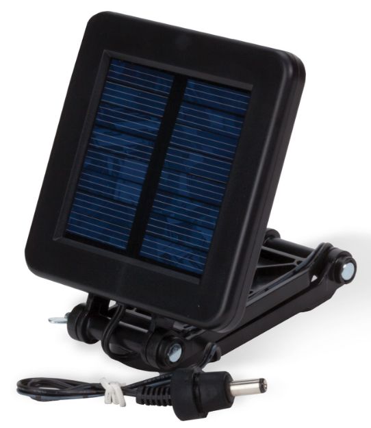 Picture of Moultrie MFHP12349 Deluxe Solar Panel Fits Moultrie Feeder Pre 2007 6 Volt Black Features Trickle Charge