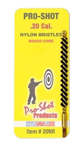 Picture of Pro-Shot 20NR Bore Brush  .20 Cal Rifle #5-40" Thread Nylon Bristles Brass Core