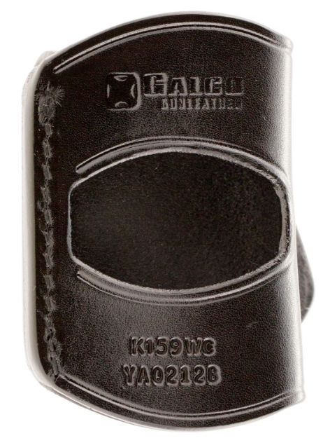 Picture of Galco YAQ212B Yaqui  OWB Black Leather Belt Slide Fits 1911 Fits 3-5" Barrel Right Hand