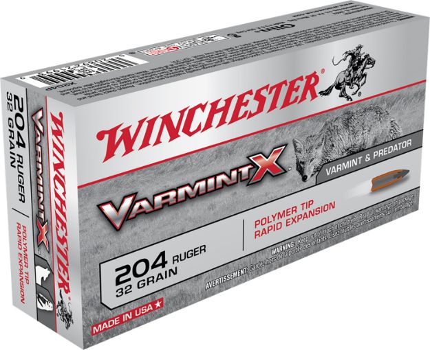 Picture of Winchester Ammo X204P Varmint X  204Ruger 32gr Polymer Tip Rapid Expansion 20 Per Box/10 Case