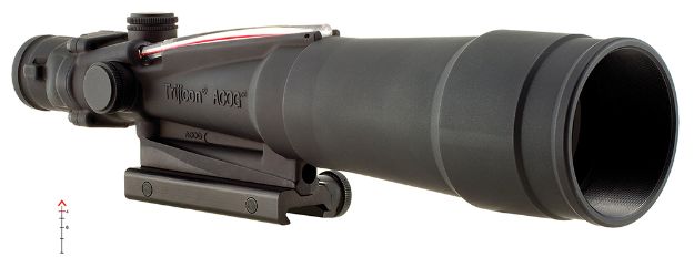 Picture of Trijicon 100173 ACOG  Black Hardcoat Anodized 5.5x50mm Illuminated Red Chevron .223/5.56 BDC Reticle