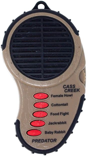 Picture of Cass Creek 010 Ergo Electronic  Predator Call, 5 Authentic Calls, Brown Plastic, Includes Belt Clip