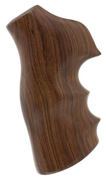 Picture of Hogue 80300 Fancy Hardwood  Brown Pau Ferro Hardwood with Finger Grooves for Ruger GP100, Super Redhawk