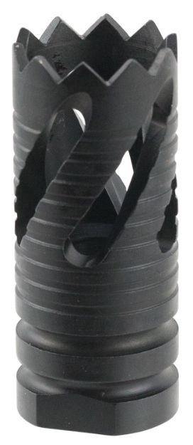 Picture of TacFire MZ10213B Thread Crown Muzzle Brake Black Oxide Steel with 5/8"-24 tpi Threads & 2.05" OAL for 308 Win AR-10