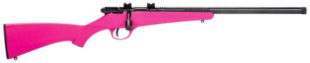 Picture of Savage Arms 13835 Rascal FV-SR Youth 22 LR 1rd 16.12" Matte Blued Threaded Heavy Barrel, Matte Blued Carbon Steel Receiver, Pink Synthetic Stock, Right Hand