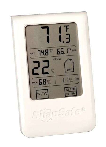 Picture of SnapSafe 75909 Gun Safe Hygrometer Gray AAA