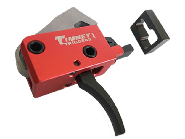 Picture of Timney Triggers 682 PCC Trigger  Two-Stage Curved Trigger with 2 lbs Draw Weight & Black/Red Finish for AR-Platform