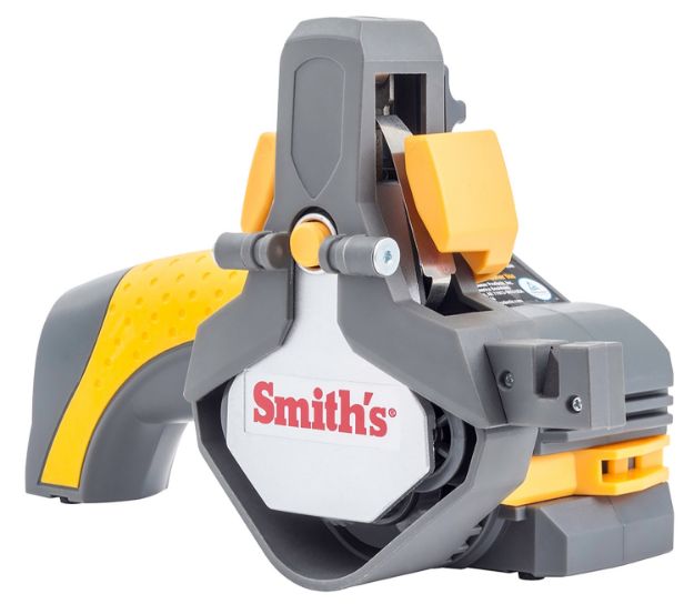 Picture of Smiths Products 50969 Knife & Tool Sharpener Cordless Hand Held Fine/Medium/Coarse Ceramic Sharpener Gray/Yellow