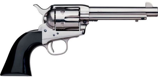 Picture of Taylors & Company 0420N00 1873 Cattleman 44-40 Win Caliber with 4.75" Barrel, 6rd Capacity Cylinder, Overall Nickel-Plated Finish Steel & Black Polymer Grip