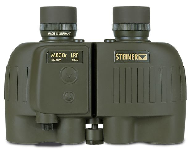 Picture of Steiner 2681 M830r LRF 1535nm 8x30mm Floating Prism, Sports-Auto Focus, OD Green Makrolon w/Rubber Armor Features Tripod Mount