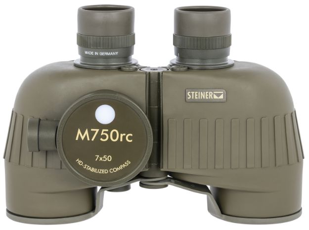 Picture of Steiner 2690 M750rc Reticle & Compass 7x50mm Range Finding Reticle Floating Prism, Sports-Auto Focus, OD Green Makrolon w/Rubber Armor Features Compass