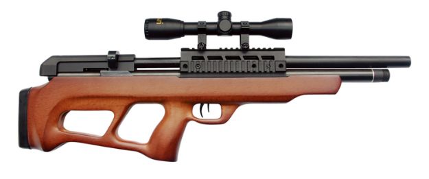 Picture of Beeman 1358 Under-Lever  Pre-Charged Pneumatic 22 Pellet 10+1 Shot Black Black Receiver European Hardwood Scope 4x32mm