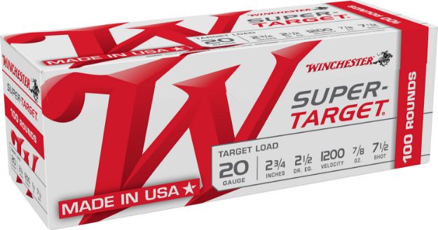 Picture of Winchester Ammo TRGT207VP Super-Target  20Gauge 2.75" 7/8oz 7.5Shot 100 Per Box/2 Case