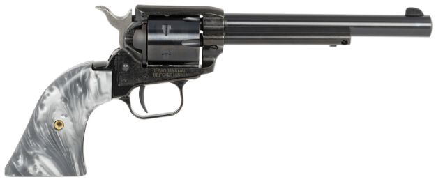 Picture of Heritage Mfg RR22B6GPRL Rough Rider  22 LR 6 Shot 6.50" Black Barrel & Cylinder Black Frame, Altamont Gray Pearl Grips