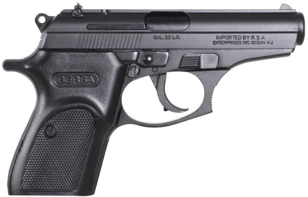 Picture of Bersa T22M Thunder  Micro-Compact Frame 22 LR 10+1, 3.50" Black Steel Barrel, Matte Black Serrated Slide, Matte Black Aluminum Frame w/Beavertail