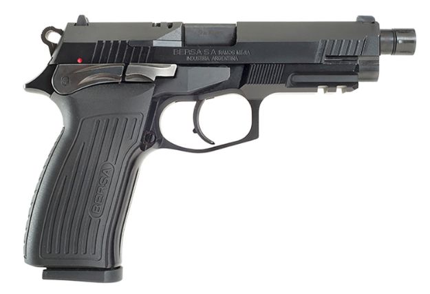 Picture of Bersa TPR9MX TPRX  Full Size Frame 9mm Luger 17+1, 4.25" Black Steel Threaded Barrel, Matte Black Serrated Steel Slide & Aluminum Frame w/Picatinny Rail, Ambidextrous