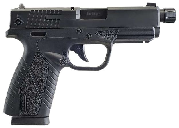 Picture of Bersa BP9MCCX BPCC  Sub-Compact Frame 9mm Luger 8+1, 3.30" Black Steel Threaded Barrel, Matte Black Serrated Steel Slide & Polymer Frame w/Picatinny Rail