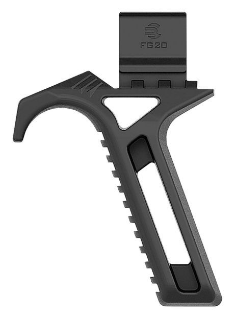 Picture of Recover Tactical FG20-01 FG20  Black Polymer Angled Grip compatible with 20/20N, 20/21, 20/22 & 20/80 Stabilizers