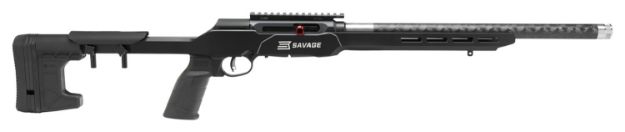 Picture of Savage Arms 47256 A22 Precision Lite 22 LR 18" Carbon Fiber Wrapped Barrel 10+1 Black Rec Black Adjustable MDT Aluminum Chassis Stock Black Polymer Grip Right Hand