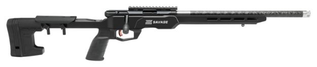 Picture of Savage Arms 70256 B22 Precision Lite Bolt 22 LR 18" Carbon Fiber Wrapped Barrel 10+1 Black Rec Black Adjustable MDT Aluminum Chassis Stock Black Polymer Grip Right Hand