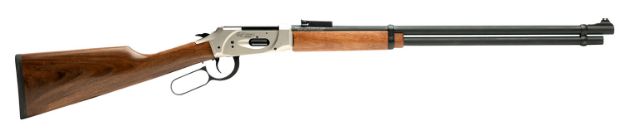 Picture of Gforce Arms GFLVR410NKL Saddlehorn  Full Size 410 Gauge Lever 2.50" 9+1 24" Black Steel Barrel, Nickel Aluminum Receiver, Fixed Turkish Walnut Wood Stock, Right Hand